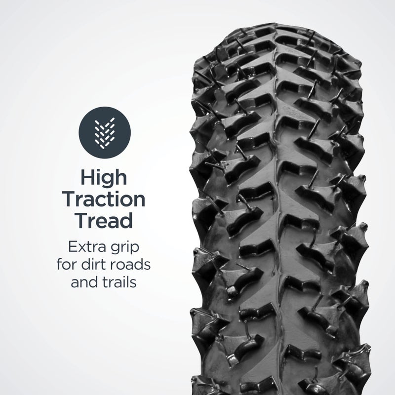 Schwinn Replacement Bike Tire, 26" x 1.95" Mountain Bike Tire, High Traction Tread, Steel Bead Construction, Fits Internal Rim Widths 19mm-29mm, PSI Range 40 to 65 - Image 3